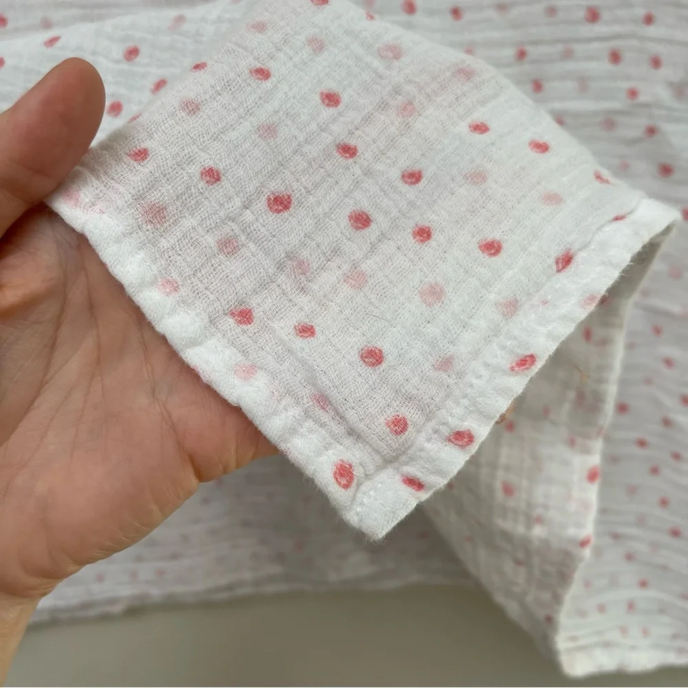 Baby Swaddle Blanket Pink Polka Dots